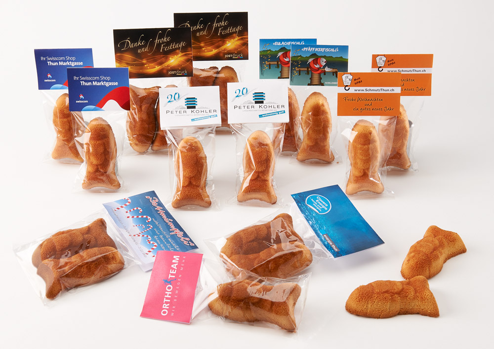 Personifizierte Thunerfischli von der Confiserie Steinmann